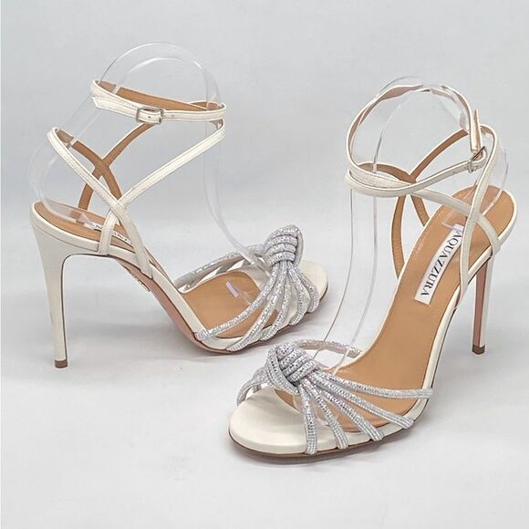 Like new aquazzura celeste - Gem Aquazzura  Celeste Degrade Embellished Sandals size 38